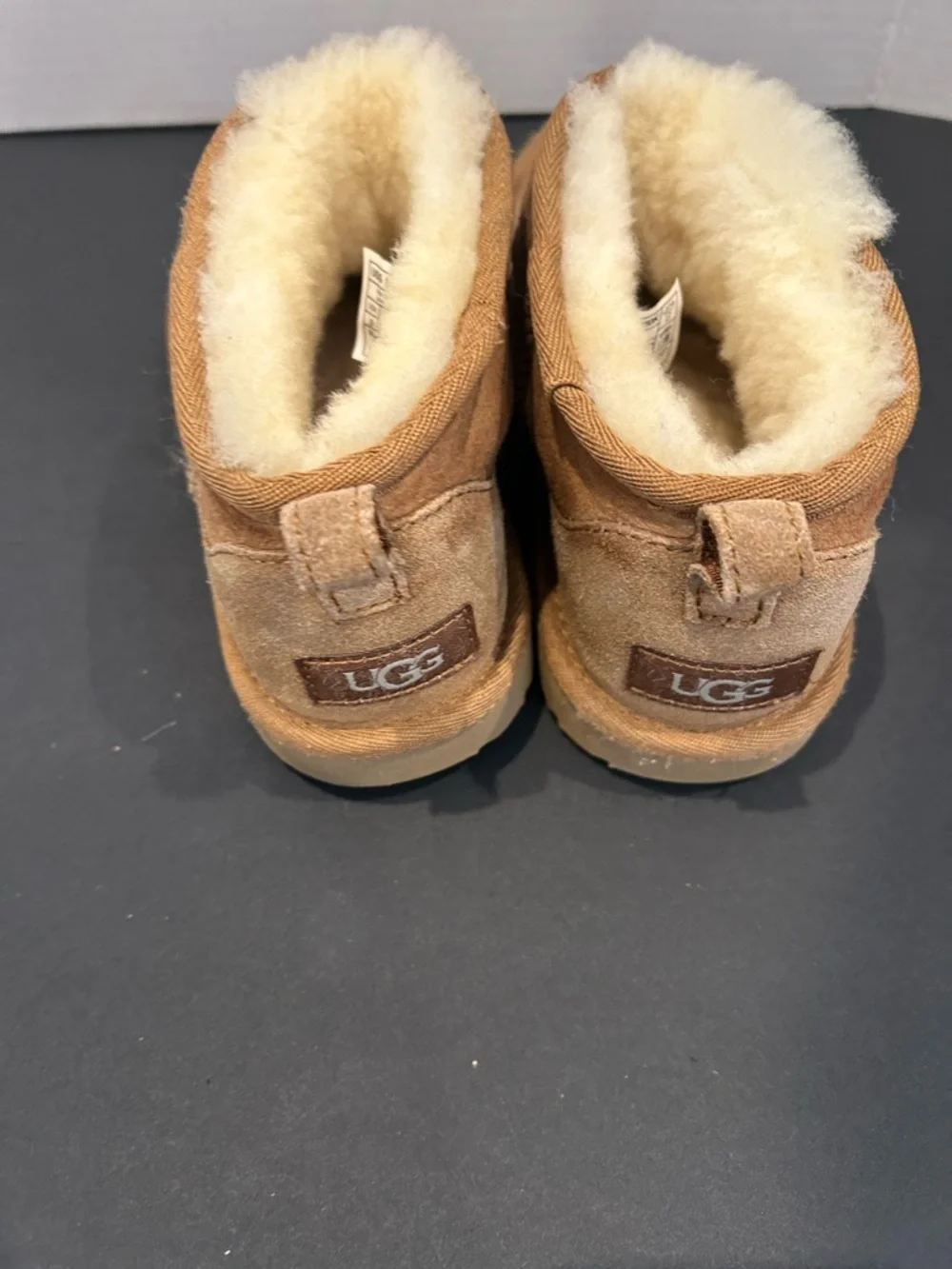 UGG Chestnut Suede Shearling Ankle Booties